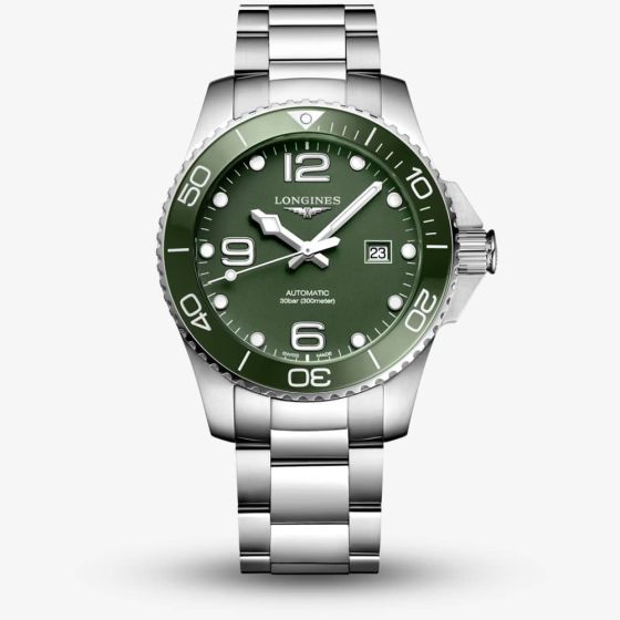 Longines HydroConquest Automatic Green Watch L3.782.4.06.6