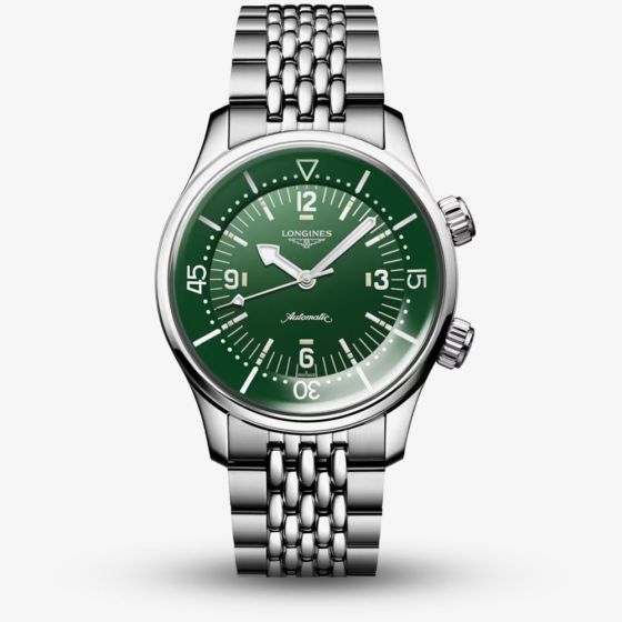 Longines Legend Green Diver Watch L3.764.4.06.6