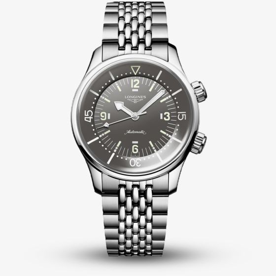 Longines Legend Diver Grey Dial Watch L3.764.4.99.6