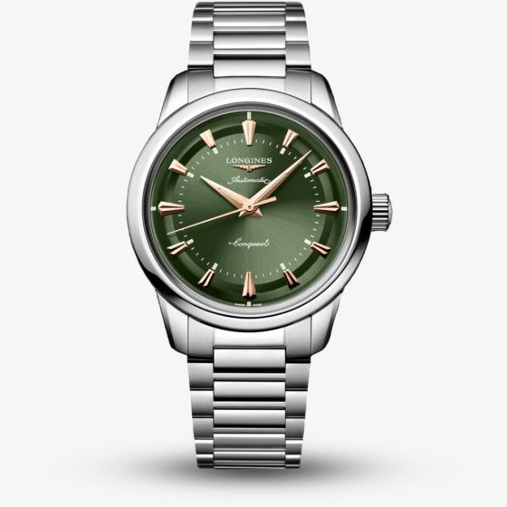Longines Unisex Conquest Heritage Green Dial Watch L1.649.4.02.6