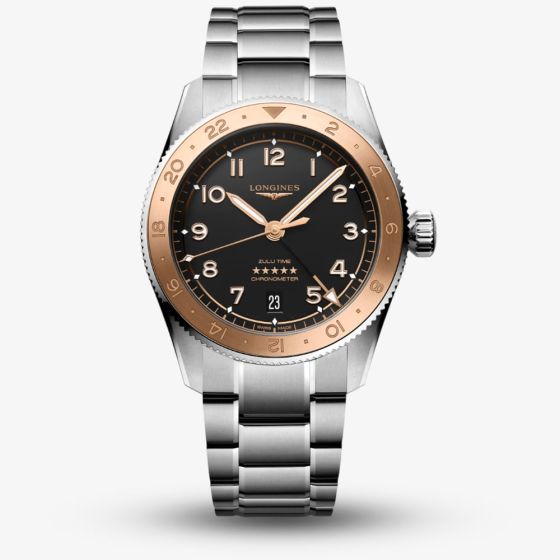 Longines Unisex Spirit Zulu Time 1925 Rose Gold Watch L3.803.5.53.6