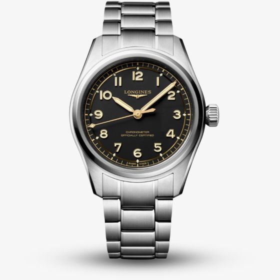 Longines Mens Spirit Pilot Stainless Steel Bracelet Watch L3.809.4.53.6