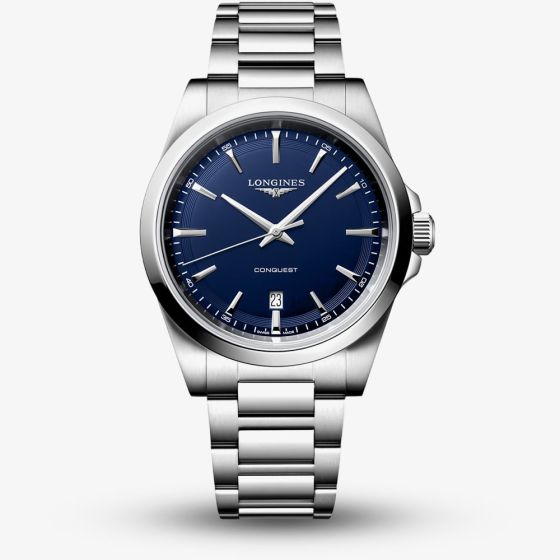 Longines Mens Conquest Blue Dial Bracelet Watch L3.860.4.92.6