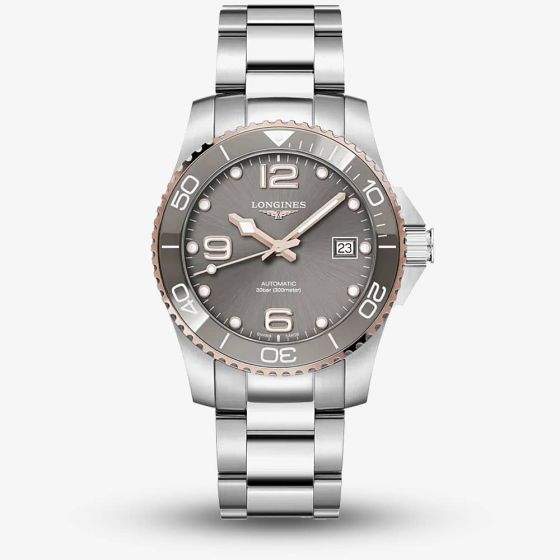 Longines Mens Hydro Conquest Grey Dial Watch L3.780.3.78.6