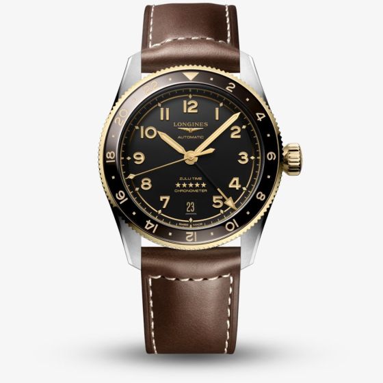 Longines Mens Spirit Zulu Time Watch L3.802.5.53.2