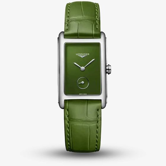 Longines Mens Dolcevita 37mm Green Dial Watch L5.512.4.60.2