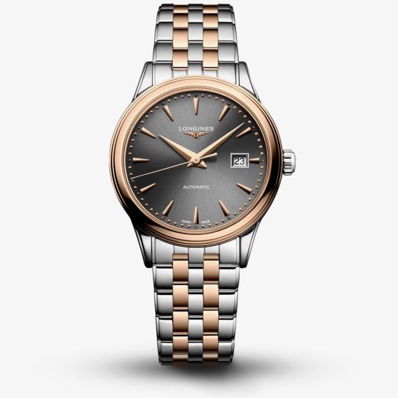 Longines Ladies Flagship Rose Gold Plated Two Tone Watch L4.374.3.78.7
