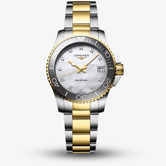 Longines Ladies Hydroconquest Mother Of Pearl Dial Watch L3.370.3.87.6