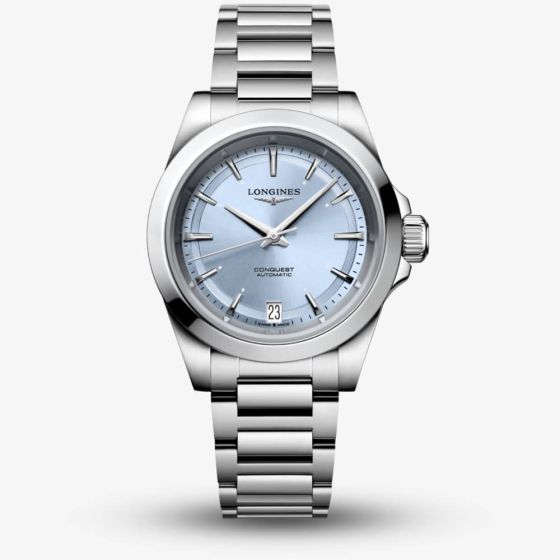 Longines Ladies Conquest Light Blue Automatic Watch L3.430.4.92.6
