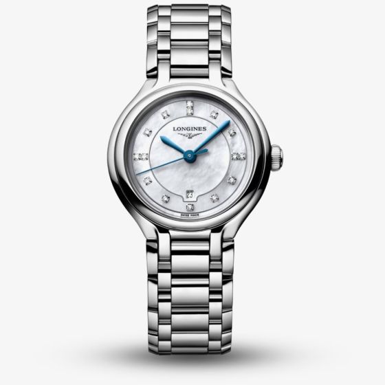 Longines Ladies Primaluna Mother Of Pearl Diamond Set Watch L8.142.4.87.6