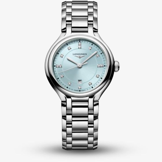 Longines Ladies Primaluna Blue Dial Diamond Set Watch L8.142.4.97.6