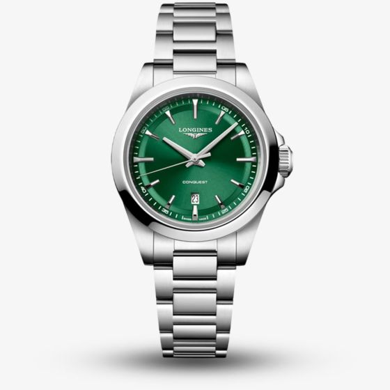 Longines Ladies Conquest Mint Green Dial Stainless Steel Bracelet Watch L3.350.4.09.6