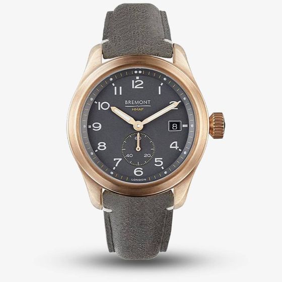 Bremont Mens Broadsword Bronze Slate Leather Strap Watch BROADSWORD-BZ-SL-R-S