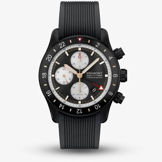 Bremont Mens Supermarine Black rubber Strap Watch SMARINECHRONO-JET-R-S