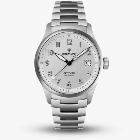 Bremont Mens Altitude 39 Silver Date Watch ALT39-DT-SS-SI-B
