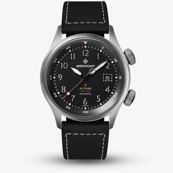 Bremont Mens Altitude Meteor Black Rubber Strap Watch ALT42-MT-TI-BKBK-L-S