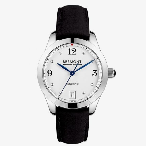 Bremont SOLO-34 AJ White Dial Black Strap Watch SOLO-34 AJ/WH