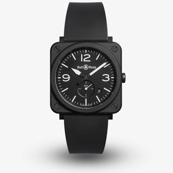 Bell & Ross Mens Instruments Matte Black Ceramic Watch BRS-BL-CEM