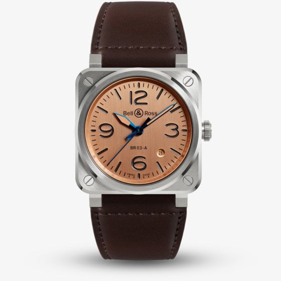 Bell & Ross BR03 Copper Automatic Brown Dial Watch BR03A-GB-ST/SCA