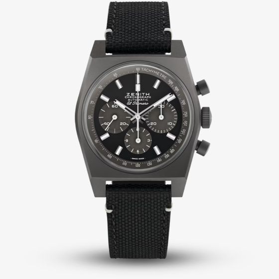 Zenith Mens Chronomaster Revival Shadow Black Strap Watch 97.T384.4061/21.C822
