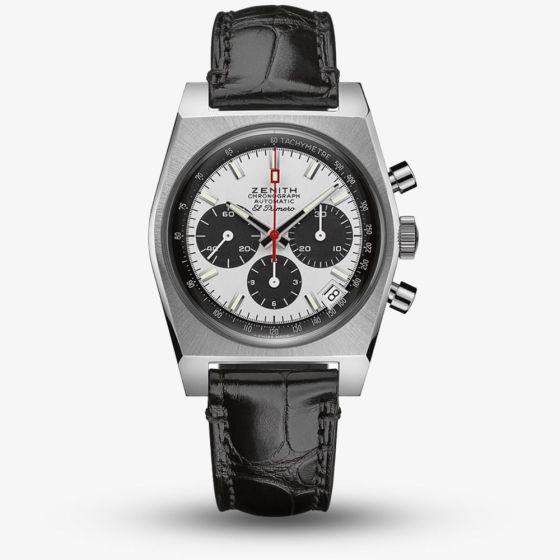 Zenith Mens Chronomaster Revival El Primero A384 Black Strap Watch 03.A384.400/21.C815