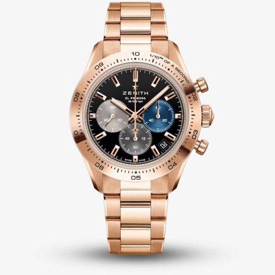 Zenith Ladies Chronomaster Sport 18ct Rose Gold Bracelet Watch 18.3101.3600/21.M3100