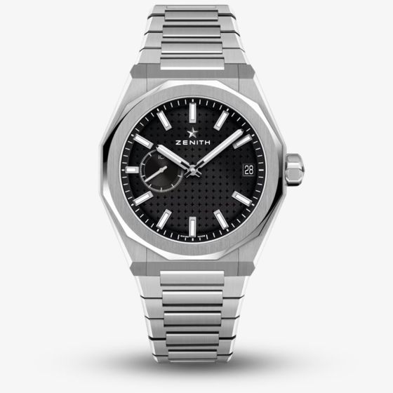 ZENITH Mens Defy Skyline Black Dial Stainless Steel Bracelet Watch 03.9300.3620/21.I001