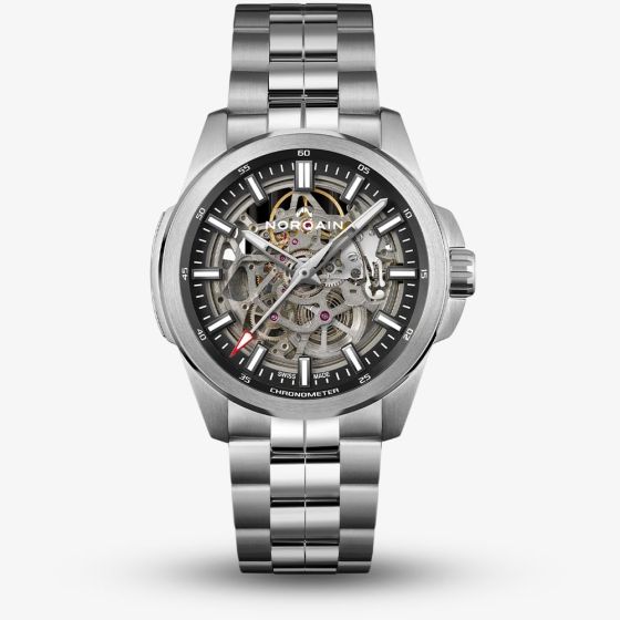 NORQAIN Independence Skeleton Silver Bracelet Watch N3000.07S01.B01.S01