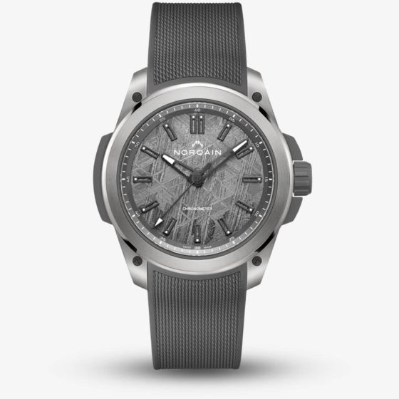 NORQAIN Mens Wild One Meteorite Special Edition Grey Dial Rubber Strap Watch N3000.21T01.M01.R02