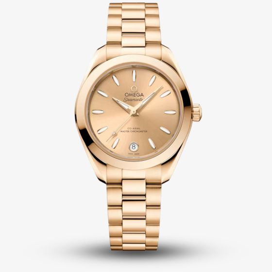 OMEGA Ladies Seamaster Aqua Terra 150m 18ct Gold Watch 220.50.30.20.08.001