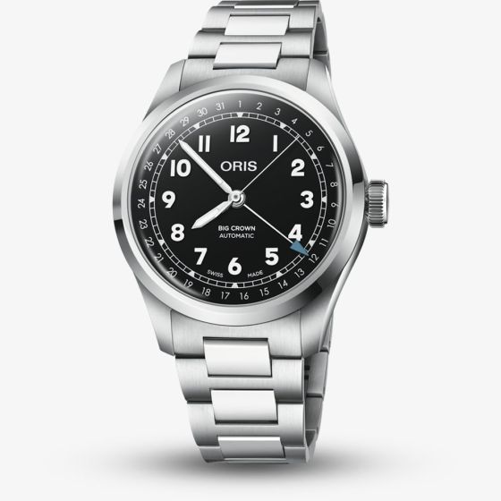 Oris Mens Big Crown Pointer Date Black Dial Watch 01 754 7798 4064-07 8 20 06