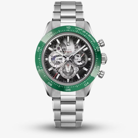 Zenith Mens Chronomaster Sport Green Bezel Bracelet Watch 03.3131.3600/01.M3130