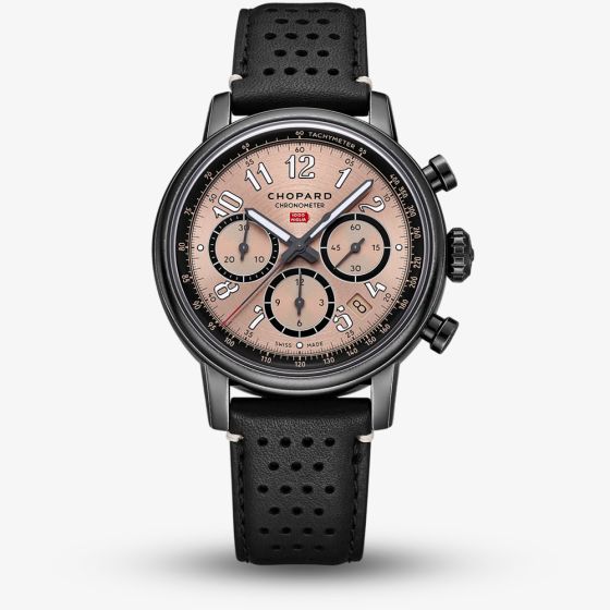Chopard Mens Limited Edition Mille Miglia Classic Chronograph Black Leather Strap Watch 168619-3010