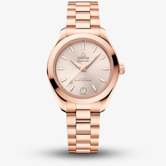 OMEGA Ladies Seamaster Aqua Terra 150m 18ct Rose Gold Watch 220.50.30.20.09.001