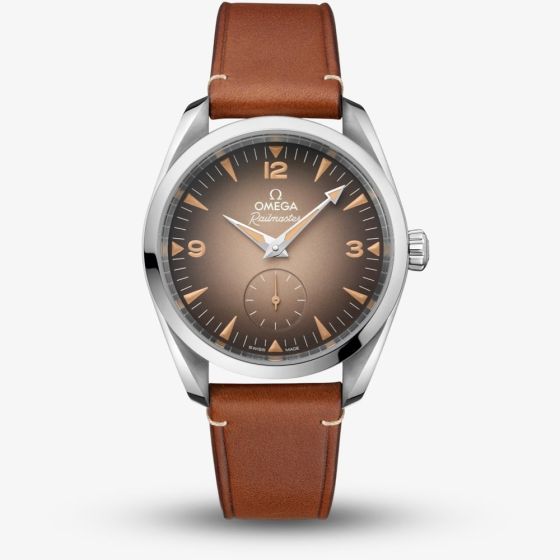 OMEGA Mens Seamaster Railmaster Brown Leather Strap Watch 235.12.38.20.13.001