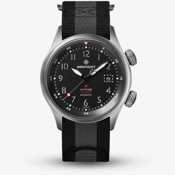 Bremont Mens Altitude MB Meteor Orange Barrel Black NATO Strap Watch ALT42-MT-TI-BKOR-N-S