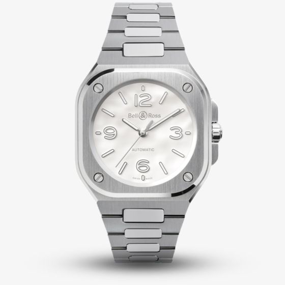 Bell & Ross Mens Mother Of Pearl Steel Watch BR05A-S-MP-ST/SST