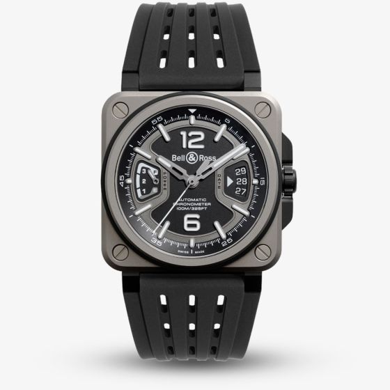 Bell & Ross Mens BR-X3 Black Titanium Automatic Watch BRX3R-BL-TI/SRB