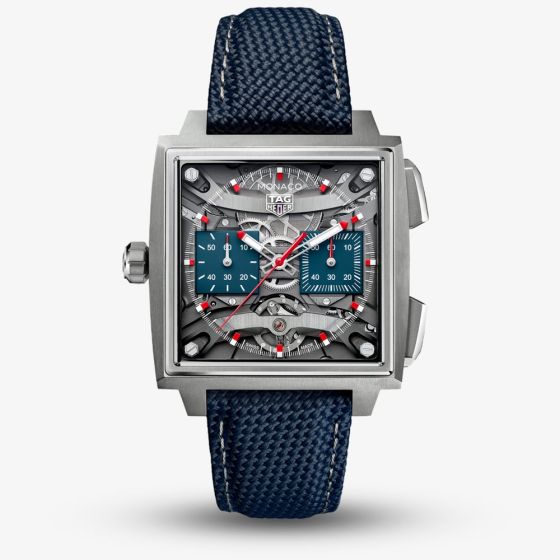 TAG Heuer Mens Monaco Evergraph Avant-Garde Horlogerie Blue Fabric Strap Watch CEW5181.FT8123
