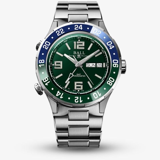 BALL Mens Limited Edition Roadmaster Marine GMT Watch DG3000A-S9CJ-GR