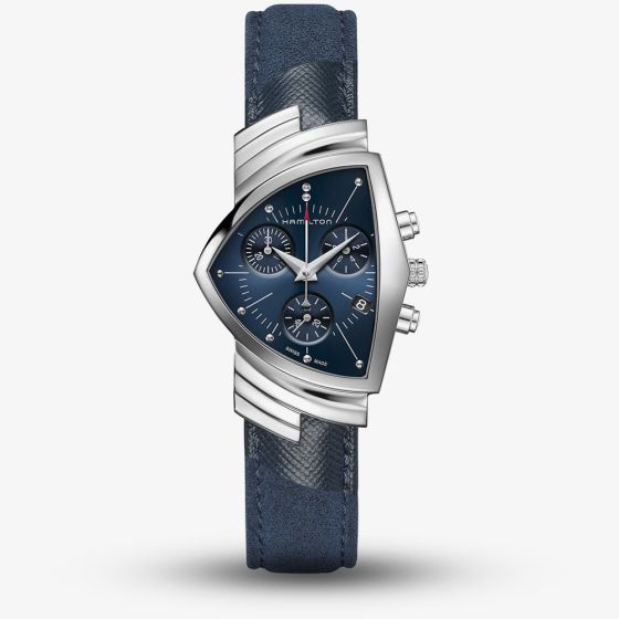 Hamilton Mens Ventura Blue Chronograph Watch H24432941