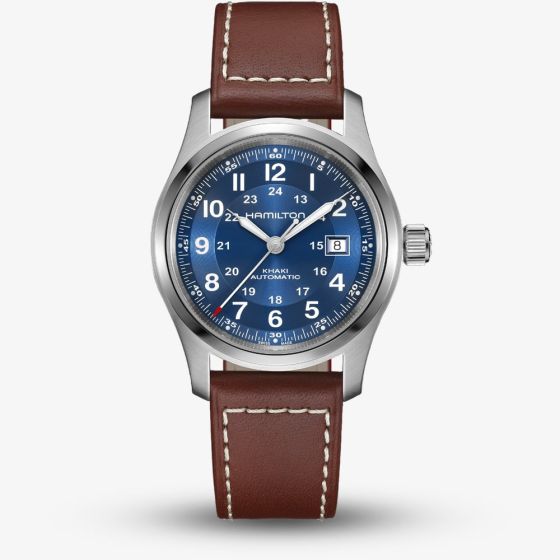 Hamilton Mens Khaki Field Blue Dial Watch H70605540