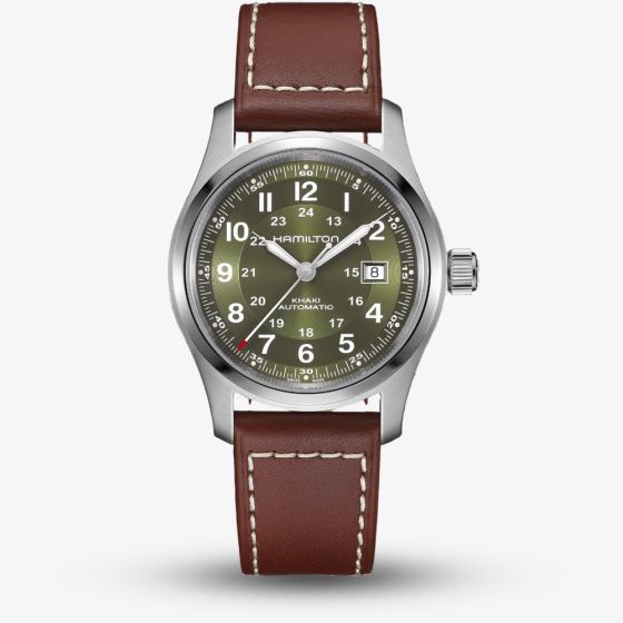 Hamilton Mens Khaki Field Green Dial Watch H70605560