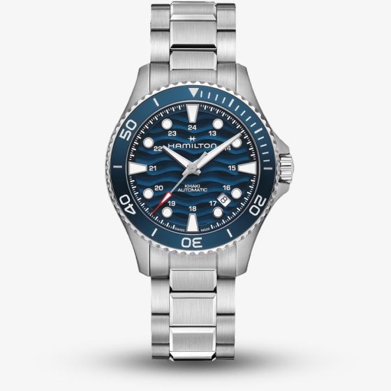 Hamilton Mens Khaki Navy Scuba 40mm Automatic Blue Dial Stainless Steel Bracelet Watch H82425140