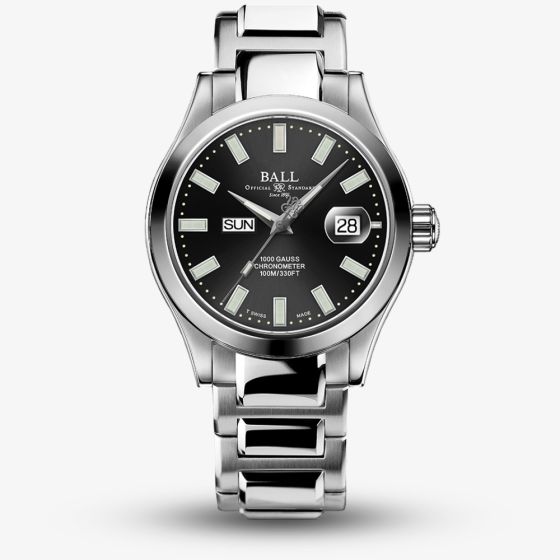 BALL Mens Limited Edition Engineer III Marvelight Chronometer Day Date Black Dial Watch NM9036C-S1C-BK