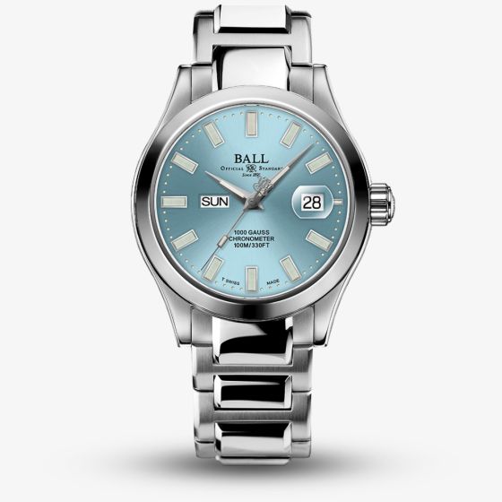 BALL Mens Limited Edition Engineer III Marvelight Chronometer Ice Blue Dial Watch NM9036C-S1C-IBE