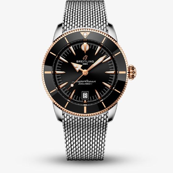 Breitling Mens Superocean Heritage B31 Automatic 42mm Black & Rose Gold Watch UB3111241B1A1