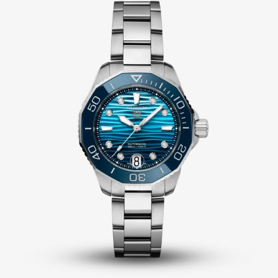 TAG Heuer Mens Aquaracer Professional 300 Date Blue Dial Three Link Watch WBP231N.BA0618