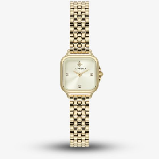 Olivia Burton Ladies Grosvenor Mini Ivory Dial Watch 24000257