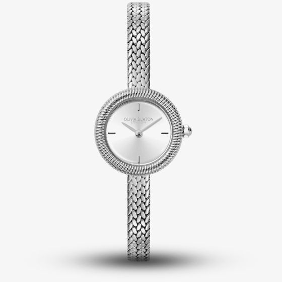 Olivia Burton Finery Silver Mesh Bracelet Watch 24000278